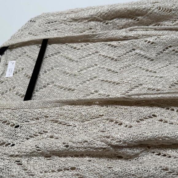 Tan Cream Boho Knitted Sweater Cardigan - Picture 3 of 5